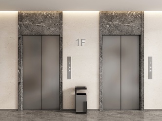 Elevator Hall Elevator Door Elevator Button Lobby Elevator Hotel Elevator 3d model