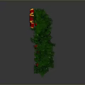 Festive Christmas Wreath With Green Leaves Red Berries And Red Yellow Bow