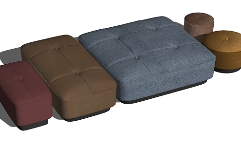 Modern sofa stool sofa stool pedal public seat 3d model