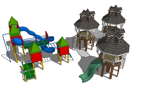 Children's landscape amusement park 3d model