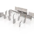 Gray Fabric Scene Components With Various Tent Canopy Shapes And Support Frames