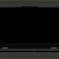 Sleek Modern Laptop Open With Black Screen And Full Keyboard Design