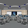 Modern Classroom Computer Classroom 3d model