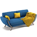 modern double sofa 3d model