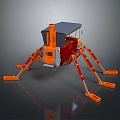 Game Movie Character Futuristic Mechanical Spider With Orange Red Legs Black Top Design