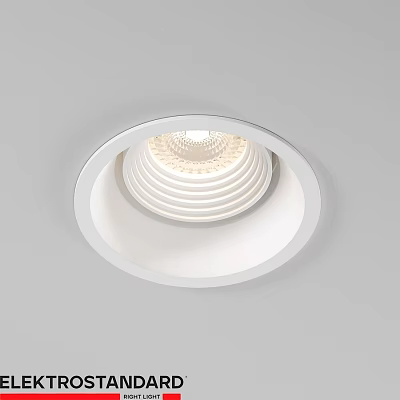 Sleek White Recessed Downlight Spotlight With Modern LED Lighting Design 3d model