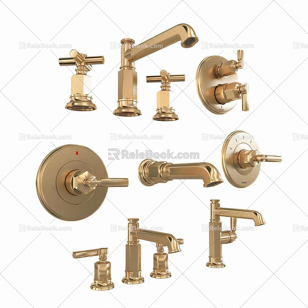 European-style toilet hardware 3d model