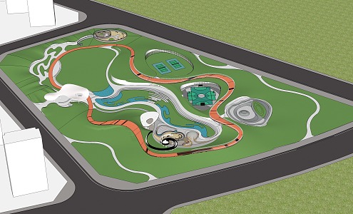 Park City Sports Park Children's Park 3d model