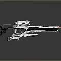 Advanced Futuristic Sci Fi Weapon With Metallic Finish And Intricate Design Details
