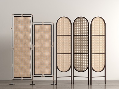 Rattan Screen Hollow 3d model