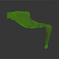 Brown Fabric Chair With Curved Structure And Wrinkled Design On White Background