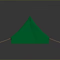 Green Canvas Camping Tent For Outdoor Activities With Rope Fasteners