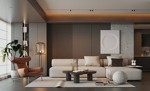 modern living room 3d model