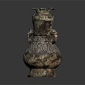 Traditional Furniture Piece With Intricate Dragon Decorations And Ornate Patterns