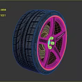 High Performance Car Tire With Detailed Tread Pattern And Modern Alloy Wheel