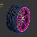 tire tire wheel hub 3d model