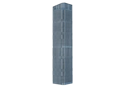 Modern Skyscraper with Glass Curtain Wall and Vertical Architectural Design 3d model