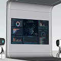 Data large screen monitoring large screen technology electronic screen display 3d model