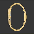 Luxury Golden Diamond Studded Wristwatch With Elegant Bracelet And Dial Design