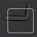 Modern Black Fabric Chair With Metal Frame And Armrests For Living Room