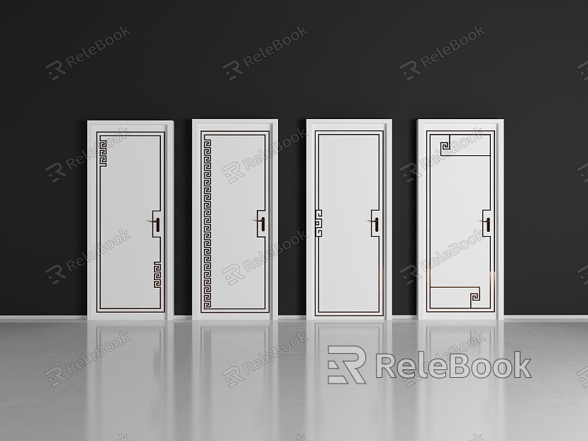 New Chinese Style Flat Door model