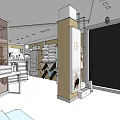 Modern Furniture Specialty Store with Window Display Interior Lighting and Decor