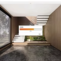 Modern Staircase Simple Rotating Staircase Interior Landscape 3d model