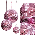 Disco Ball Combination Ballroom Bar Atmosphere Decorations Disco Ball Balloon Chandelier 3d model