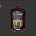 BerryCloud Black Electronic Device With Landmark Pattern 98% Humidity And Water Drop Icon