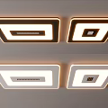 Modern Square Ceiling Lights With Decorative Borders For Home Interior Design 3d model