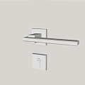 Sleek Modern Metallic Door Handle With Contemporary Wall Mounted Lock Design