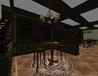 American Wine Cellar Basement Wine Cellar 3d model