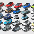 Colorful Assorted Cars Collection With Different Models And Styles