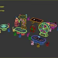 Colorful Casino Furniture Collection Featuring Roulette Tables Poker Tables And Gaming Desks