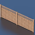 Decorative Wooden Garden Fence With Lattice Top And Slatted Panel Design