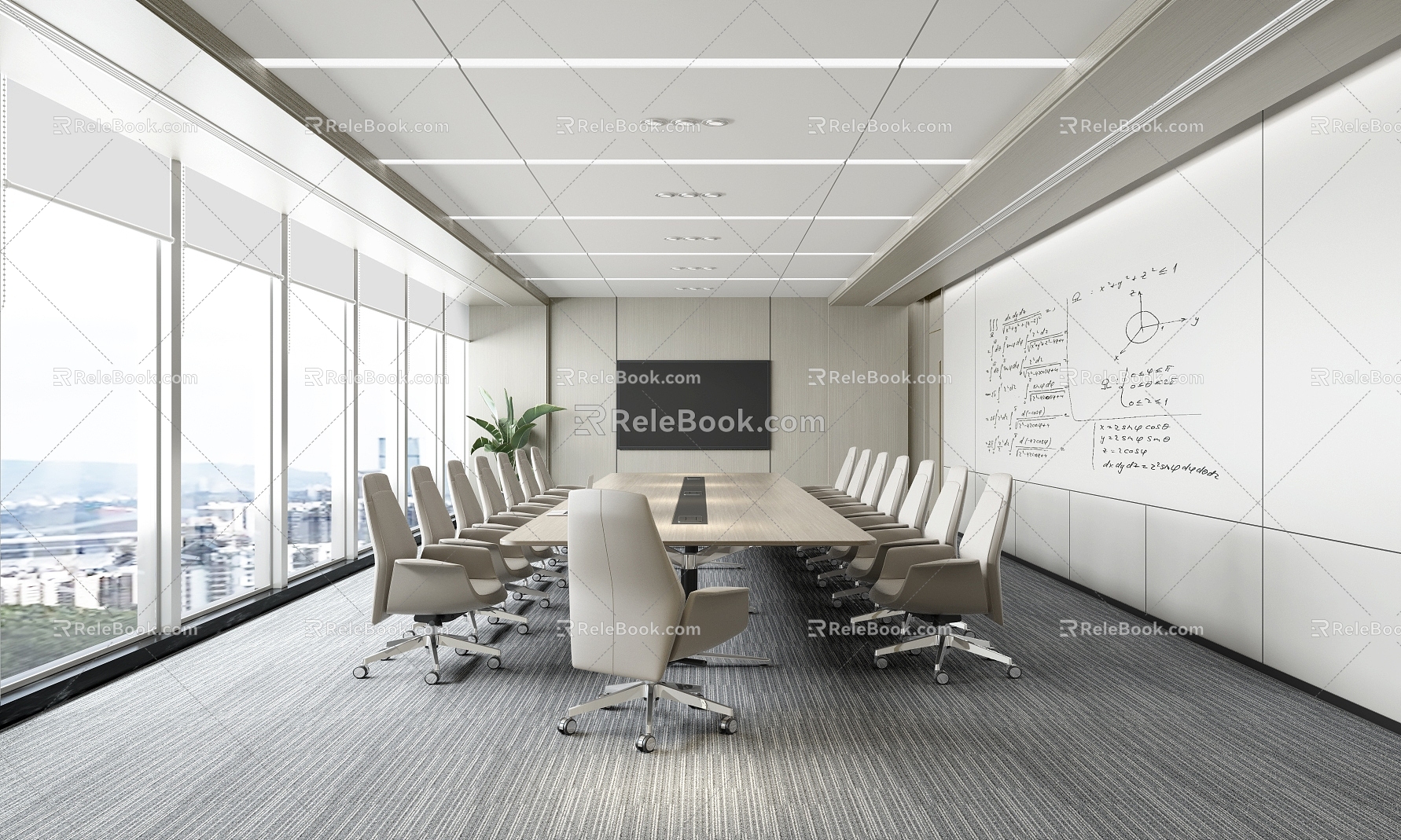 Modern Conference Room 3d model