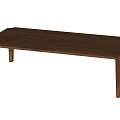 Modern Minimalist Wooden Coffee Table With Rectangular Top And Clean Lines 3d model