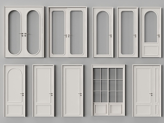 Modern Door Guest Room Door Single Door Wooden Door Swing Door 3d model