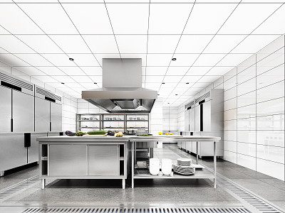 Modern Kitchen Restaurant Kitchen 3d model