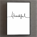 Handwritten Thankful Wall Art Decor for Home Living Space