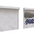 Rolling shutter door folding door rolling shutter door graffiti art rolling shutter door 3d model