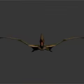Pterosaur With Outstretched Wings Long Beak And Detailed Body Structure