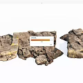 Natural Stone And Wood Decorative Elements With Rustic Charm For Home Decoration 3d model