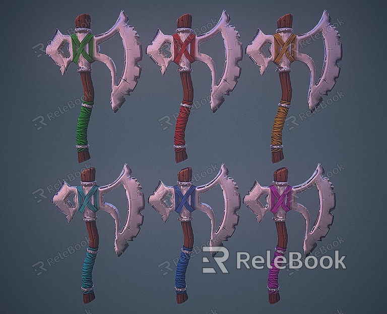 Axe Tomahawk Axe PBR Process Hand-painted Sub-era Game Wind Realistic Wind Weapon Weapon model