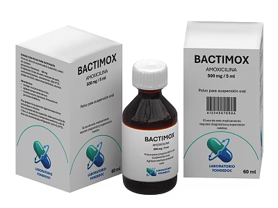 BACTIMOX Medical Device Bottle And Box Packaging With 60ml Capacity By Laboratorio 3d model