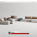 Modern Multiplayer Sofa 3d model