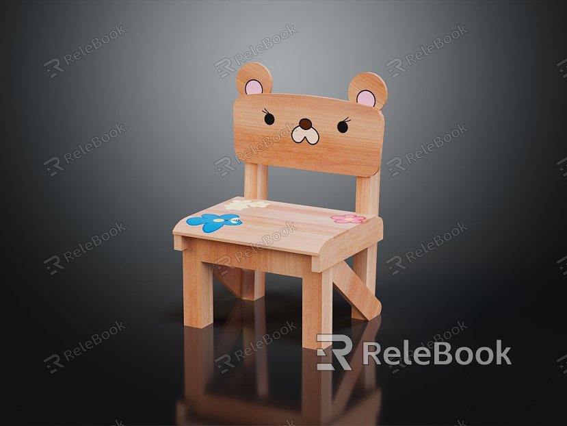 Modern Children's Chair Children's Stool Kindergarten Stool model