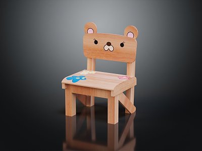 Modern Children's Chair Children's Stool Kindergarten Stool 3d model