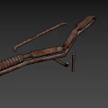 Rusted Metal Hand Tool With Coiled Spring And Curved Metal Parts