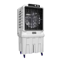 White Air Cooler Fan With Mobile Wheels And Grill Design For Home Use